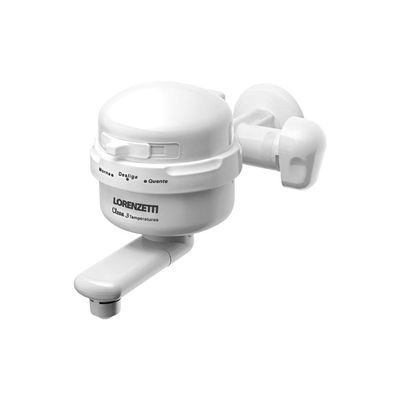 Torneira Elétrica Lorenzetti Clean 3t De Parede Branca 127v