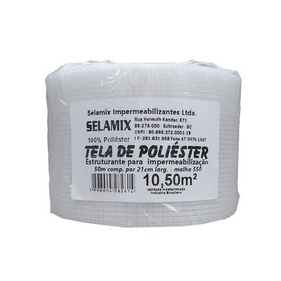 Tela Poliester 550 2x2mm Largura 21 Cm X 50 Metros