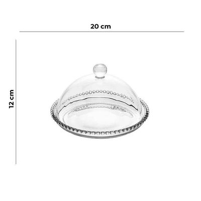 Queijeira De Cristal Pearl Wolff 20x12cm