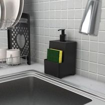 Dispenser De Pia Para Detergente E Esponja - Stolf Preto