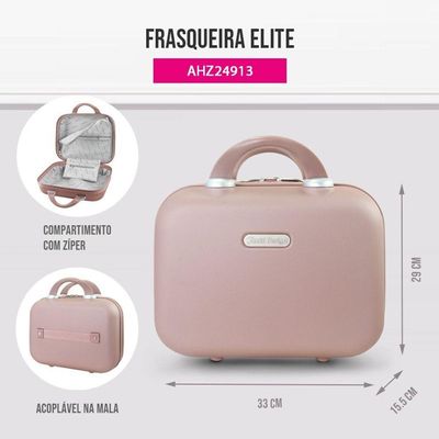 Kit Mala De Bordo, Frasqueira E Organizadores De Mala Elite Rosa