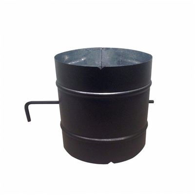 Registro Dumper Preto Para Chaminé De 150 Mm De Diâmetro