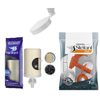 Kit 03 Un Vela Declorante 01 Un Torneira 03 Un Boia Stefani