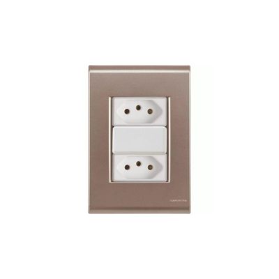 Conjunto Completo Tomada Ouro Velho Liz + 2 Módulos 20a - Tramontina