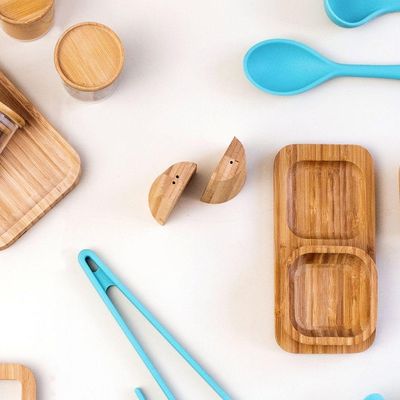Conjunto Saleiro E Pimenteiro Oikos Em Bambu Natural Minimalista