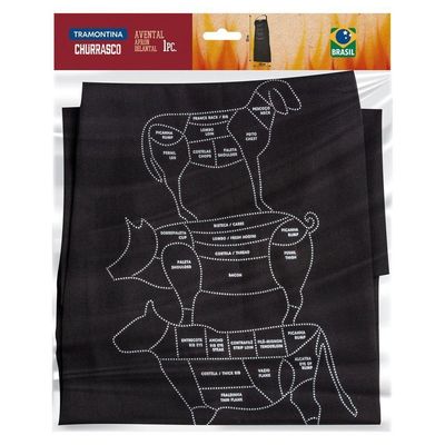 Avental Tramontina Churrasco 100% Algodão - Preto Tramontina