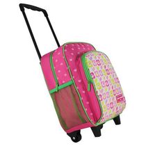 Mochila Com Rodinhas Tamanho Pequeno Sapeka Jacki Design Fúcsia - Flor