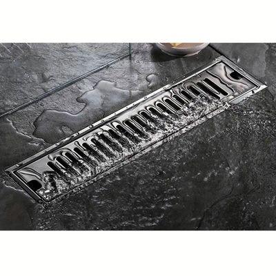 Ralo Linear Inox 40cm Banheiro Area Externa Anti Odor Anti Inseto