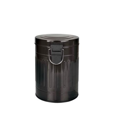 Lixeira Com Pedal E Balde Removível 5 Litros Inox Retrô Mor Preto