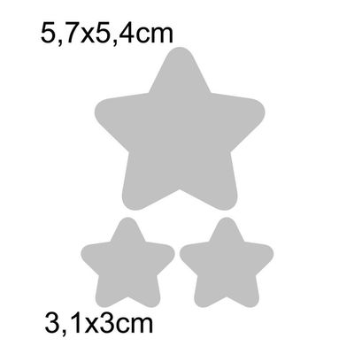 Adesivo Decorativo Em Relevo Fácil Aplicação Estrelas Cor Branco