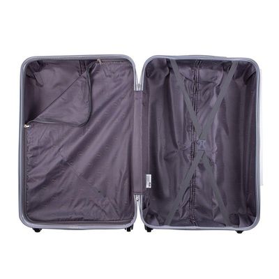 Mala De Viagem Grande Abs Ika Continental Cadeado Embutido Rodas Giro 360 Rosê G