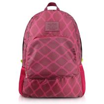 Mochila Dobrável Para Viagem Estampa Listrada Jacki Design Vermelho Escuro