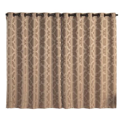 Cortina Jacquard 2,0 X 1,7m Sala Quarto Bege