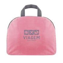 Mochila Dobrável Para Viagem Estampa Lisa Jacki Design Rosa