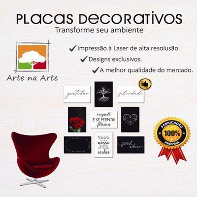 Kit Placas Quadros Decorativos 3 Pçs Mdf 20x30 Leão Cores