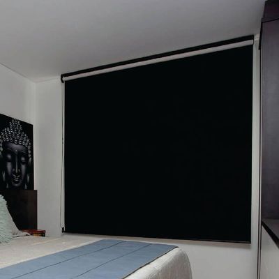 Persiana Rolo Blackout Pinpoint Preta - 1,80m X 1,20m