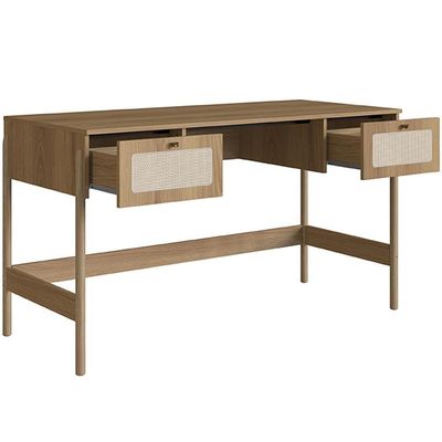 Estante Livreiro Home Office E Mesa Escrivaninha Pés Madeira Moss A03 Hanover Roble