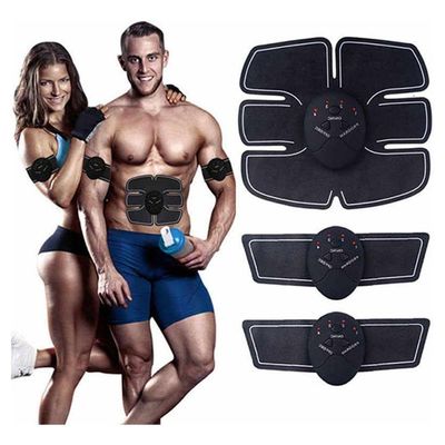 Cinta Abdominal Eletrica Muscular 6 Pack Ems Tonificador 3 Em 1