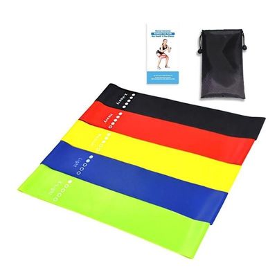 Kit 5 Super Mini Bands Fita Exercicio De Malhar Pilates Alongamento Elasticos