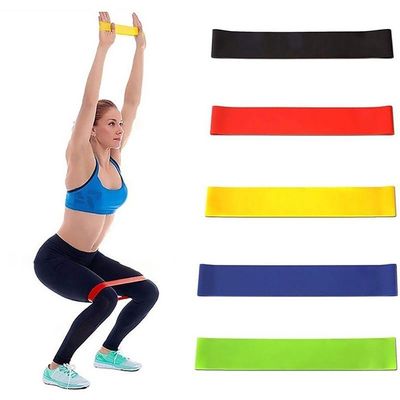 Kit 5 Mini Elásticas Alongamento Pilates Yoga Exercícios Condicionamento Físico Relaxamento