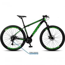 Bicicleta Aro 29 Dropp Sw 24 Vel Câmbio Shimano Quadro Alumínio Mtb Preto+Verde