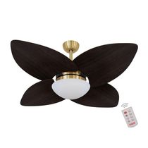 Ventilador De Teto Dourado 4 Pás Tabaco 127V C/ Controle
