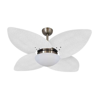Ventilador De Teto Dormamu Bronze 4 Pás Palmae Branco 127V 110V