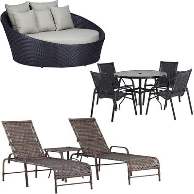 Kit 2 Espreguiçadeiras Mesa Roma Chaise Lívia Cadeira Emily Argila
