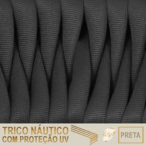 2 Cadeiras Atenas Tricô Náutico E Alumínio UV Varanda Marrom Preto