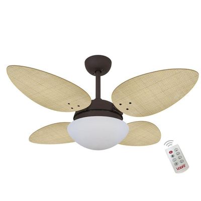Ventilador Volare P Palmae Natural 127V E Controle Remoto 110V
