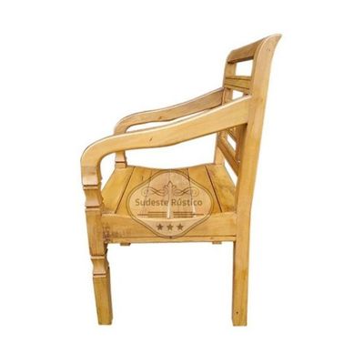 Kit Jogo De Banco Com Mesa De Centro Em Madeira De Demolição Modelo X Sudeste Rústico
