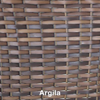 Jogo 4 Cadeiras E Mesa Alumínio Piscina Área Jardim Trama Argila