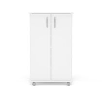 Armário Multiuso Limeira 2 Portas E 4 Prateleiras Politorno Branco Branco