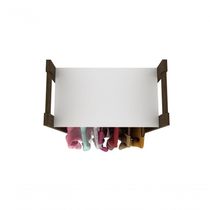 Armário Az1011 2 Gavetas, Mdp Tecnomobili Branco/Nogal Branco/Nogal