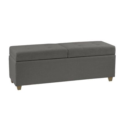 Recamier Bau Madri 1,40m Corino Grafite - Inova Decorações