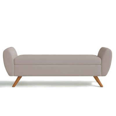 Recamier Bau Italia 1,20m Suede Bege - Inova Decor