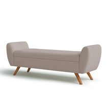 Recamier Bau Italia 1,20m Suede Bege - Inova Decor