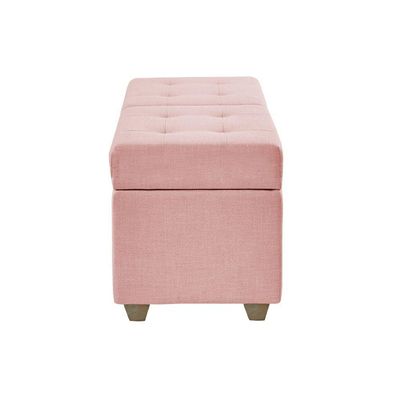 Recamier Bau Madri 1,60m Suede Rosa Bebe - Inova Decor
