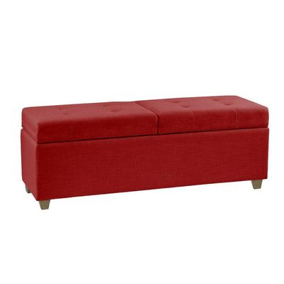 Recamier Bau Madri 1,20m Suede Vermelho - Inova Decor