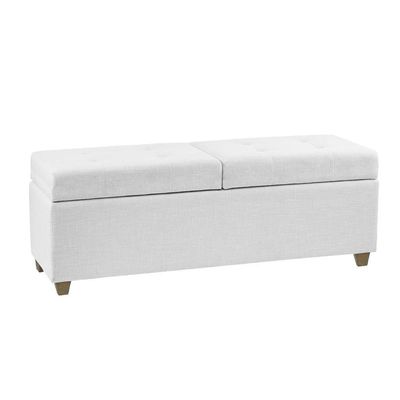 Recamier Bau Madri 1,60m Suede Branco - Inova Decor