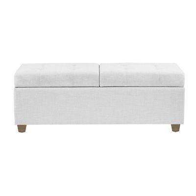Recamier Bau Madri 1,60m Suede Branco - Inova Decor