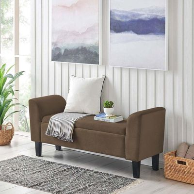 Recamier Bau Malibu 1,20m Suede Marrom - Inova Decor
