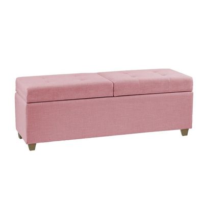 Recamier Bau Madri 1,60m Corino Rosa Bebe - Inova Decorações