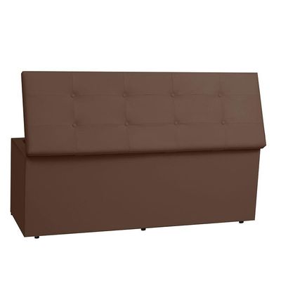 Calçadeira Recamier Baú Queen 1,60m Berlim Corano Marrom