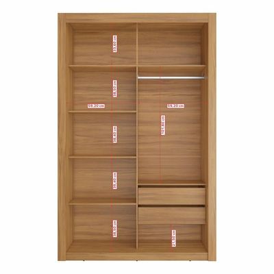 Closet Modulado 8 Gavetas 12 Prateleiras Freijó Amoudi Móveis Freijó