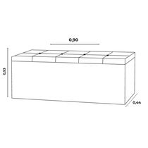 17424577362758 Calçadeira Recamier Baú Solteiro 0,90m Berlim Corano Branco