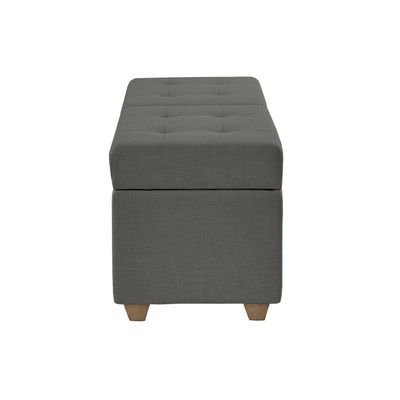 Recamier Bau Madri 1,20m Linho Grafite - Inova Decorações