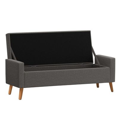 Recamier Bau Paris 1,20m Suede Cinza - Inova Decor