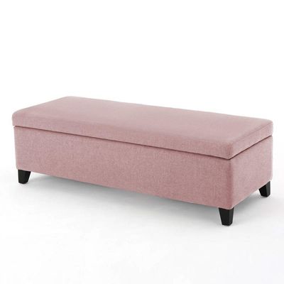 Recamier Bau Julia 1,60m Suede Rosa Bebe - Inova Decor