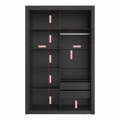 Closet Modulado 6 Gavetas Preto Amoudi Móveis Preto Tx